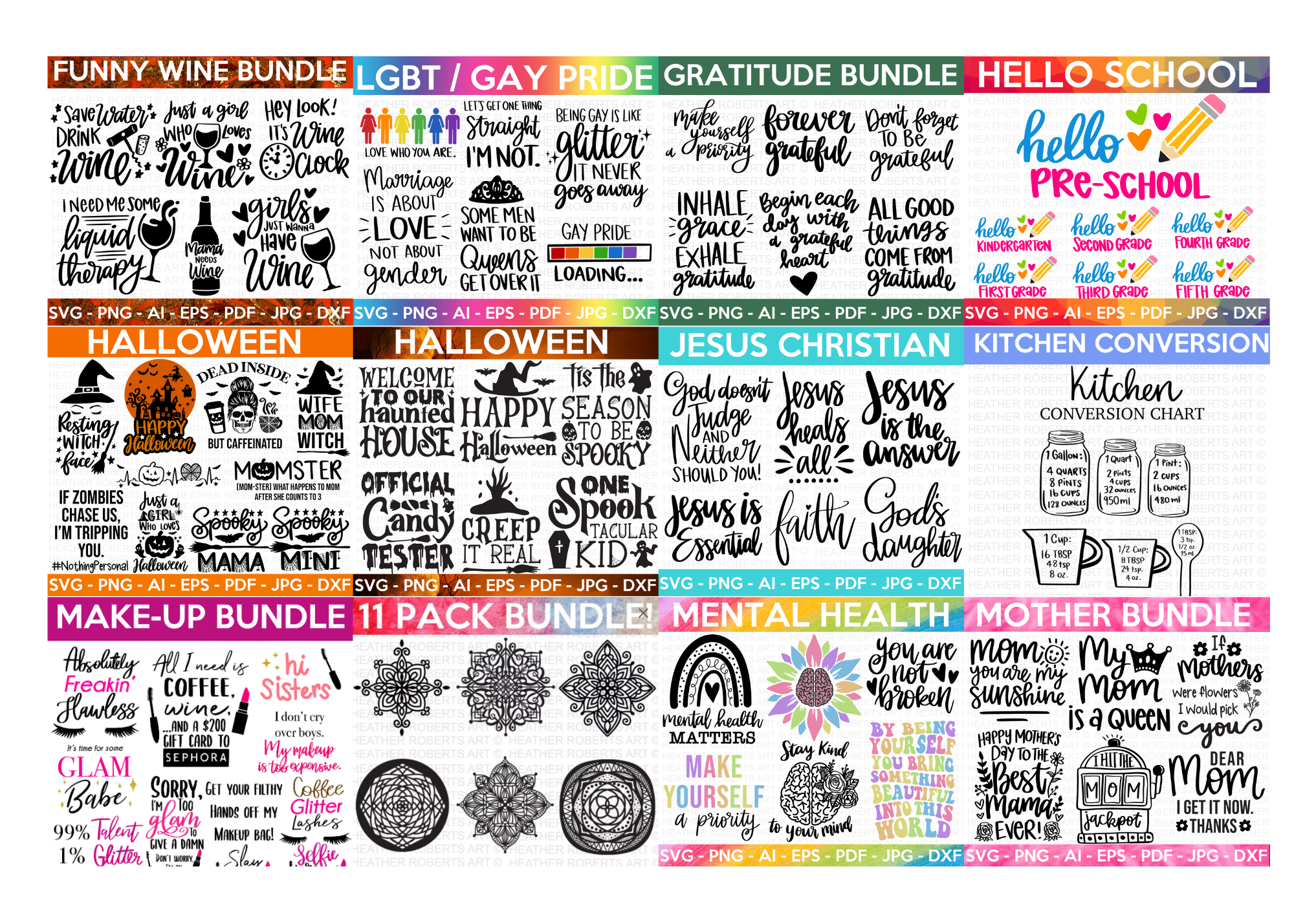 MEGA SVG BUNDLE Vol 5, 1000+ Designs 3