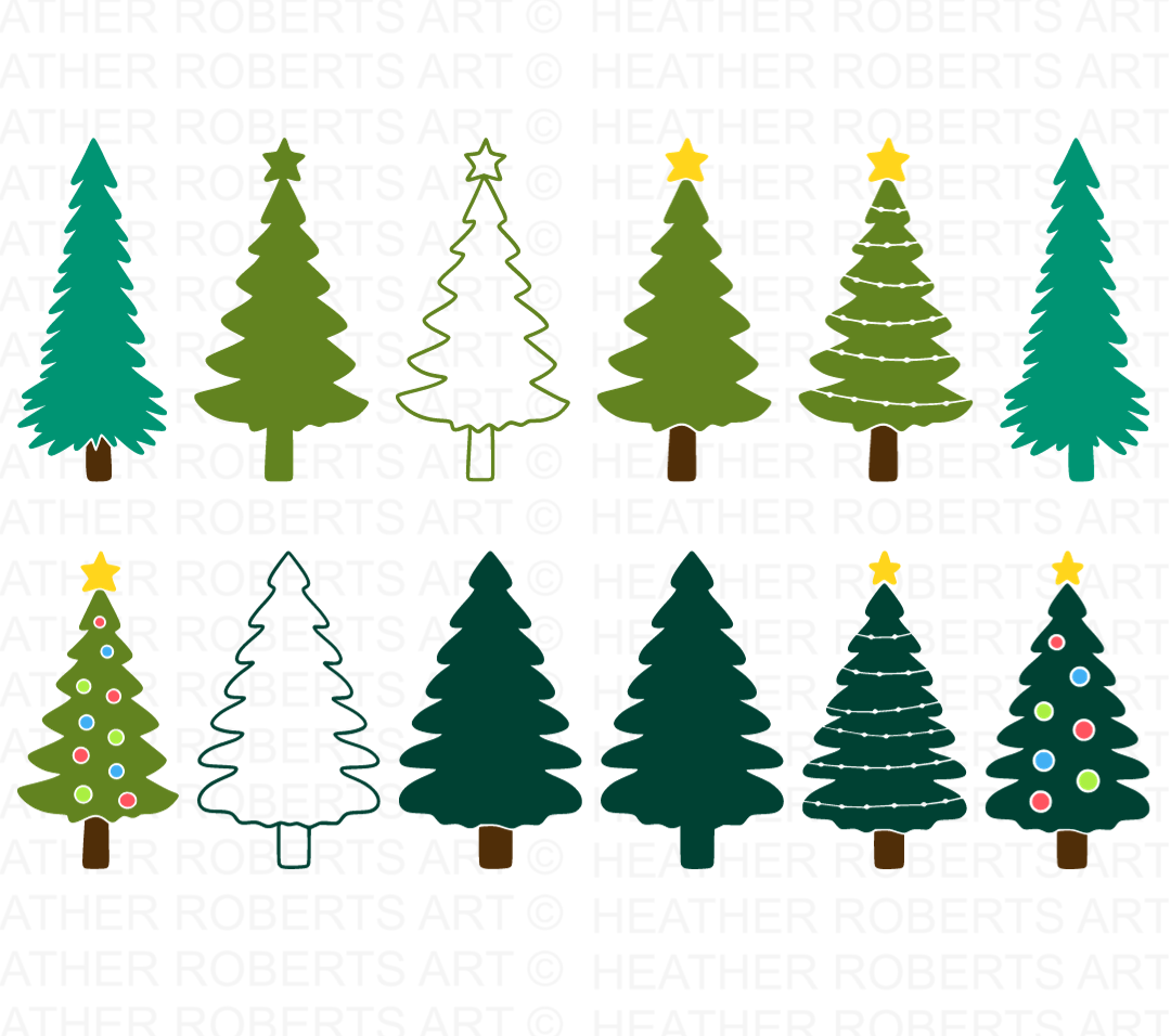 Christmas Trees SVG Bundle 2